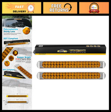 17 Amber Led Turn Signal Light Bar - 40 Led Sealed Utility Trailer Truck Rv 2 17 Amber Led Turn Signal Light Bar - 40 Led Sealed Utility Trailer Truck Rv 2