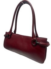 Gucci Vintage Red Burgandy Leather East to We...
