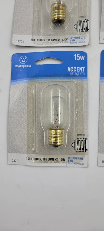 Appliance Lights 15 watts T7 6 Pack Bulbs 108 Lumens 120V (NEW AND SEALED) - Image 2 of 4