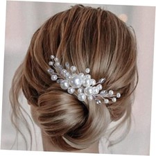 Pearl Hair Accessories Wedding Bride Hair Comb Bridal Hair Pieces for Silver