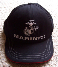 Unionwear Embroidered Marines Snapback Black Hat USA Made