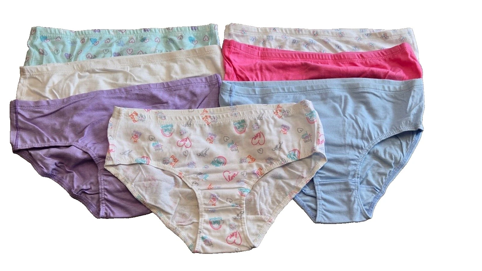 Hanes 100% Cotton Underwear Size 8 for Girls