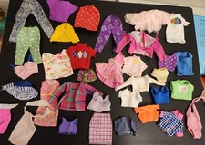 Large 34pc Lot Vintage Barbie  Clone Clothes Skirts, Tops, Shorts, Pants