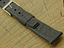 Accutron Vintage NOS Unused Faux Leather Watch Band w Silver Tone Buckle 16mm