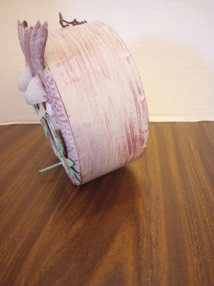  Ornate Metal Birdhouse Feeder Owl Design Handmade  - Image 4 of 4