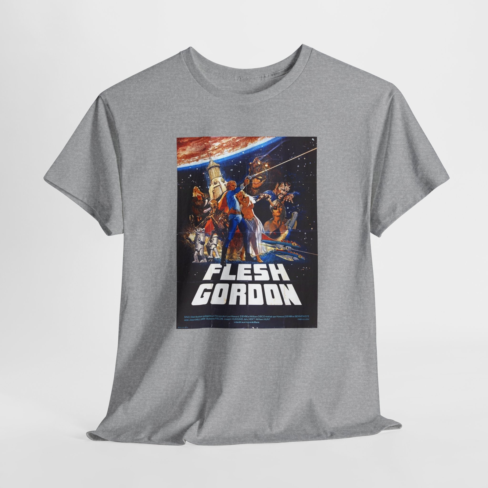 Flesh Gordon Unisex Tee, Vintage Sci-Fi Spoof Film Shirt, Cult Classic Movie