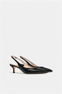 zara black slingback shoes