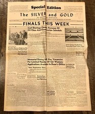Silver and Gold Newspaper 26 NOV 1946 Boulder University of Colorado Buffaloes