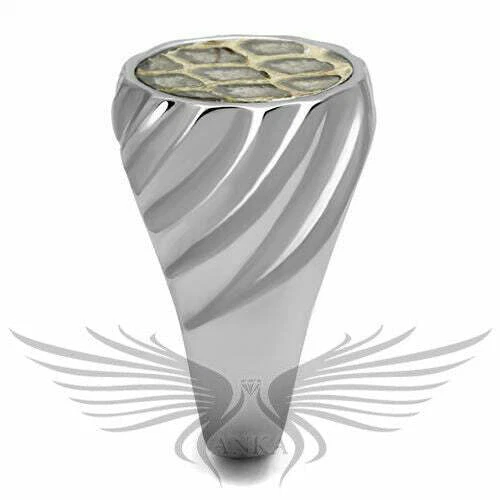 男式皮革动物图案不锈钢戒指高抛光戒指 Tk2859 — 第 4/4 张图片