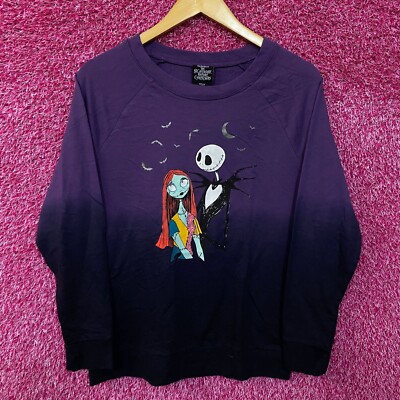 Jack Sally Nightmare Before Christmas Disney Crewneck M