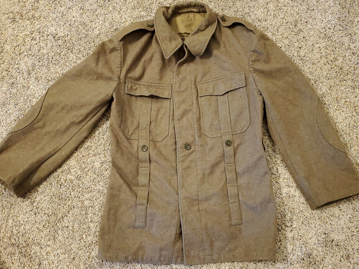 German Army Olive Tunic Wool Military Jacket Flag Nato Officers