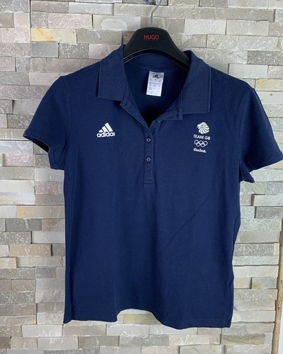 Adidas Damengröße 12 Team GB Rio 2016 Olympische Spiele Polo-T-Shirt Oberteil