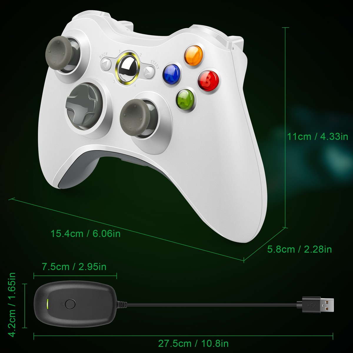 How To Connect VOYEE Wireless Xbox 360 Controller White With