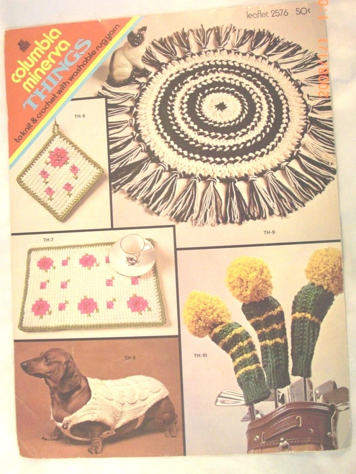 Things to Knit & Crochet With Washable Rug Yarns - Columbia Minerva 2576 - Image 2 of 2