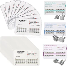 AZDENT Dental Orthodontic Brackets Mini/Standard Roth MBT 022/018 Hooks 3/345
