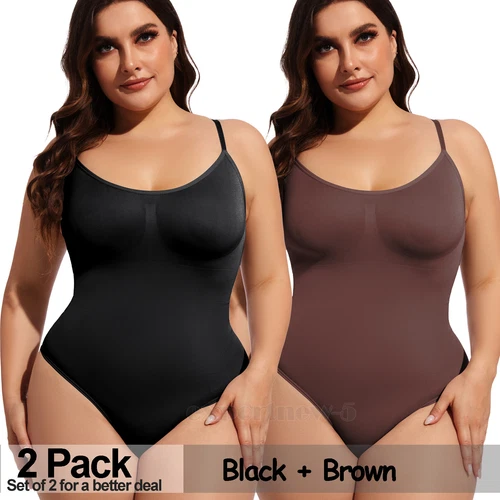 Paquete de 2 body para mujer arrebatado, body moldeador, ropa moldeadora arrebatada camiseta sin mangas - Imagen 30 de 45
