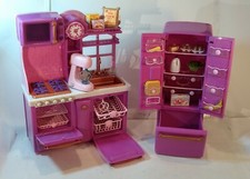 Our Generation Doll Kitchen Play Set Pink For 18 w/ Accessories