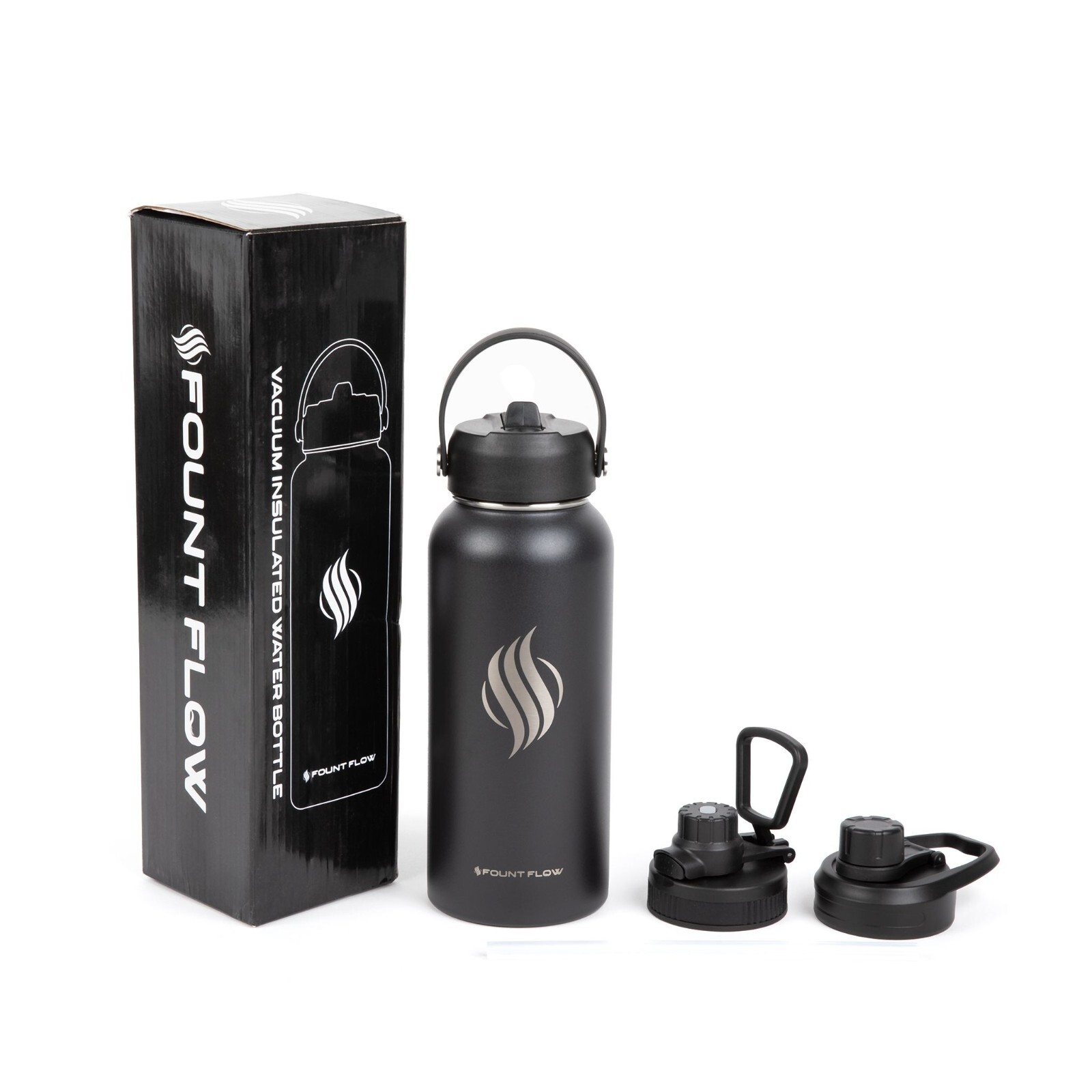 32oz, 3 Lids (straw Lid), Leak Proof Water Bottle Flask