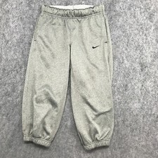 Nike Therma-Fit Sweatpants Youth Unisex XS Gray Jogger Drawstring Elastic Waist