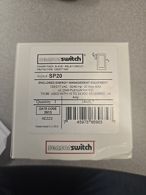SensorSwitch SP20 Slave Powerpack, Relay Circuit Protection 120/277V 20A - New