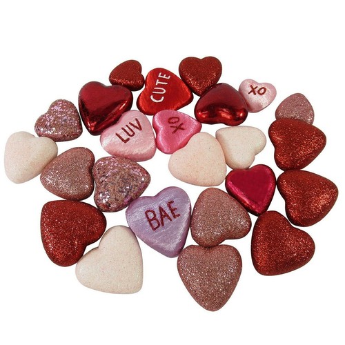 Celebrate Valentine's Day Together Decorative Heart Table Decor 24-pieces NIB