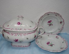 Schlaggenwald 1792 Böhmen  Porzellan, Speiseservice Terrine Handmalerei Auswahl