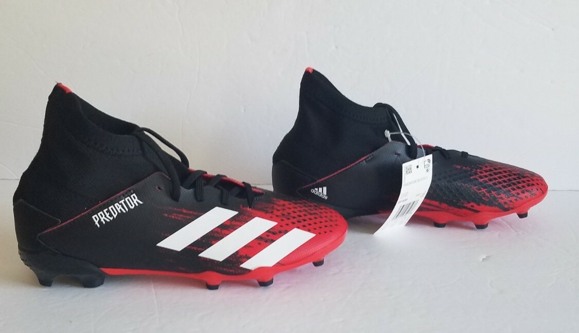adidas Jr Predator 20.3 FG Youth Ef1930 Black Red Soccer Cleats Size 5.5  for sale online | eBay