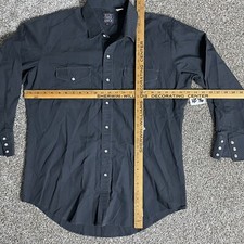 Rock Creek Ranch Button Western Shirt Men's Size 16.5 - 33 Black