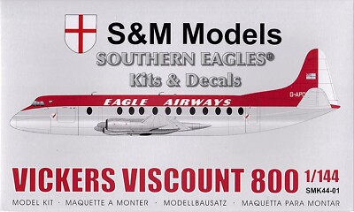 VICKERS VISCOUNT 800 S&M Models + PLUNA Uruguay Decal Set - 1/144