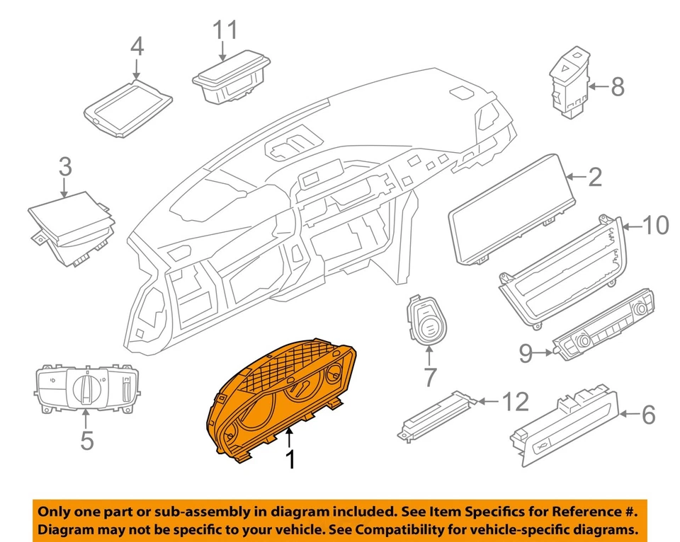 Medidor de velocímetro usado se adapta a: BMW 435I Sdn MPH Sport 2014 sin pantalla frontal sin Foto 2 de 4