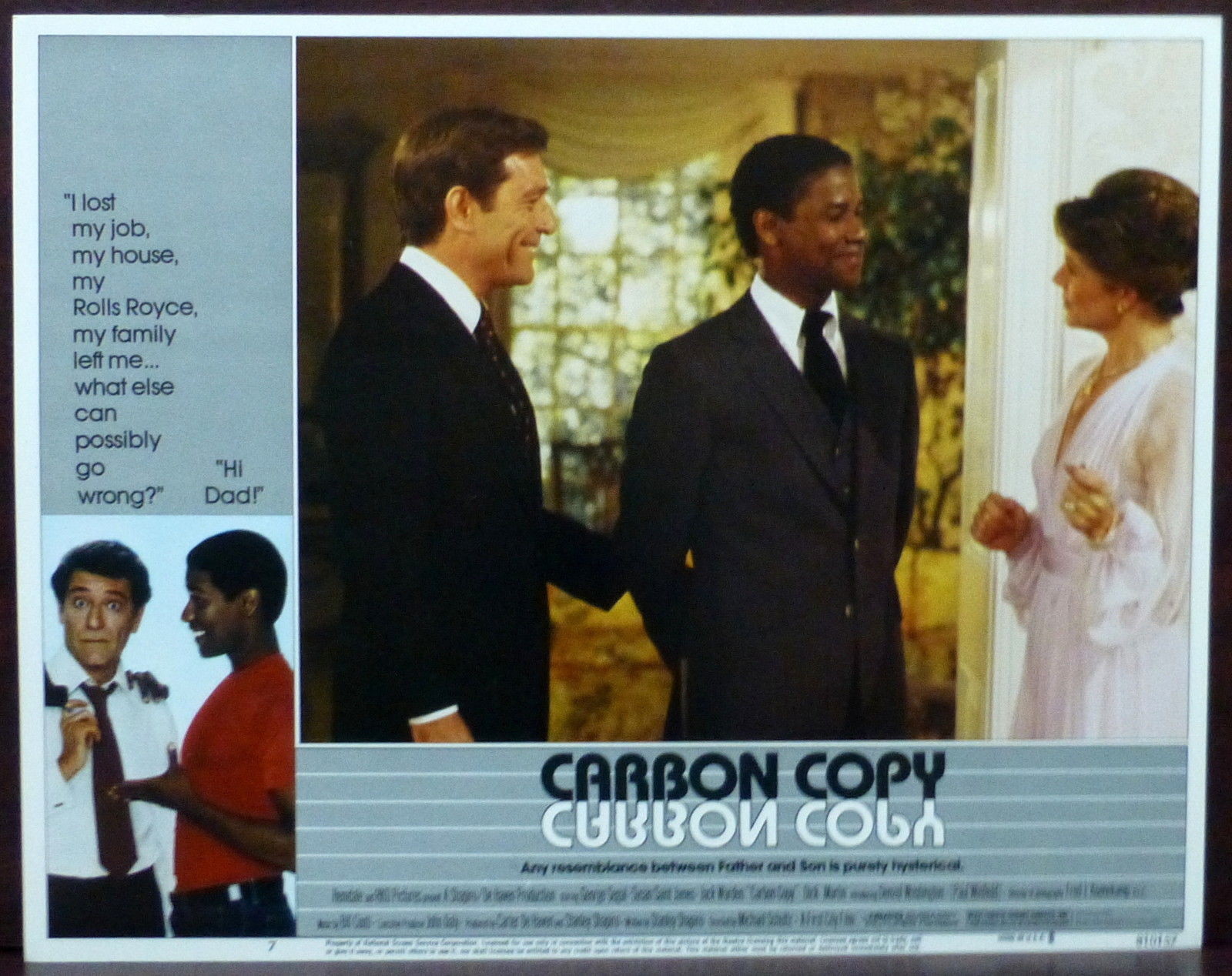 Denzel Washington LOT 3 Original 1981 Lobby Cards Carbon Copy