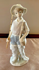 Vintage Lladro "Fisher Boy" Porcelain Figurine #4809 w/ Bamboo Pole 8.75" Spain