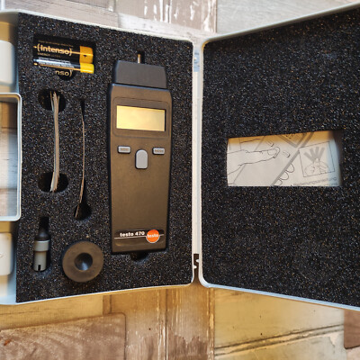 testo 470 Drehzahlmessgerät / Drehzahlmesser optisch, mechanisch