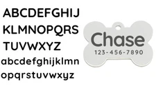 Pet Tags,Custom Personalized Engraved Dog Cat ID Name Tag,Bone Aluminum Charm