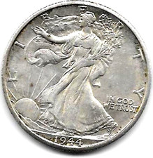 WALKING HALF DOLLAR 1944 D