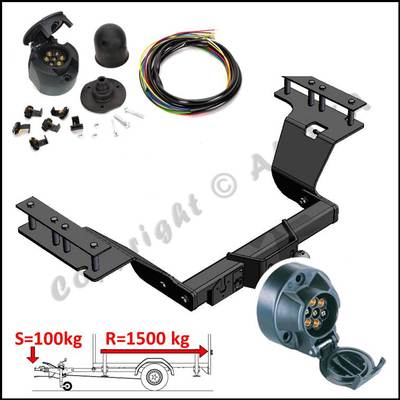 AHK + ES7 für Honda CRV II 2002-06 Anhängevorrichtung Anhängerkupplung komplett