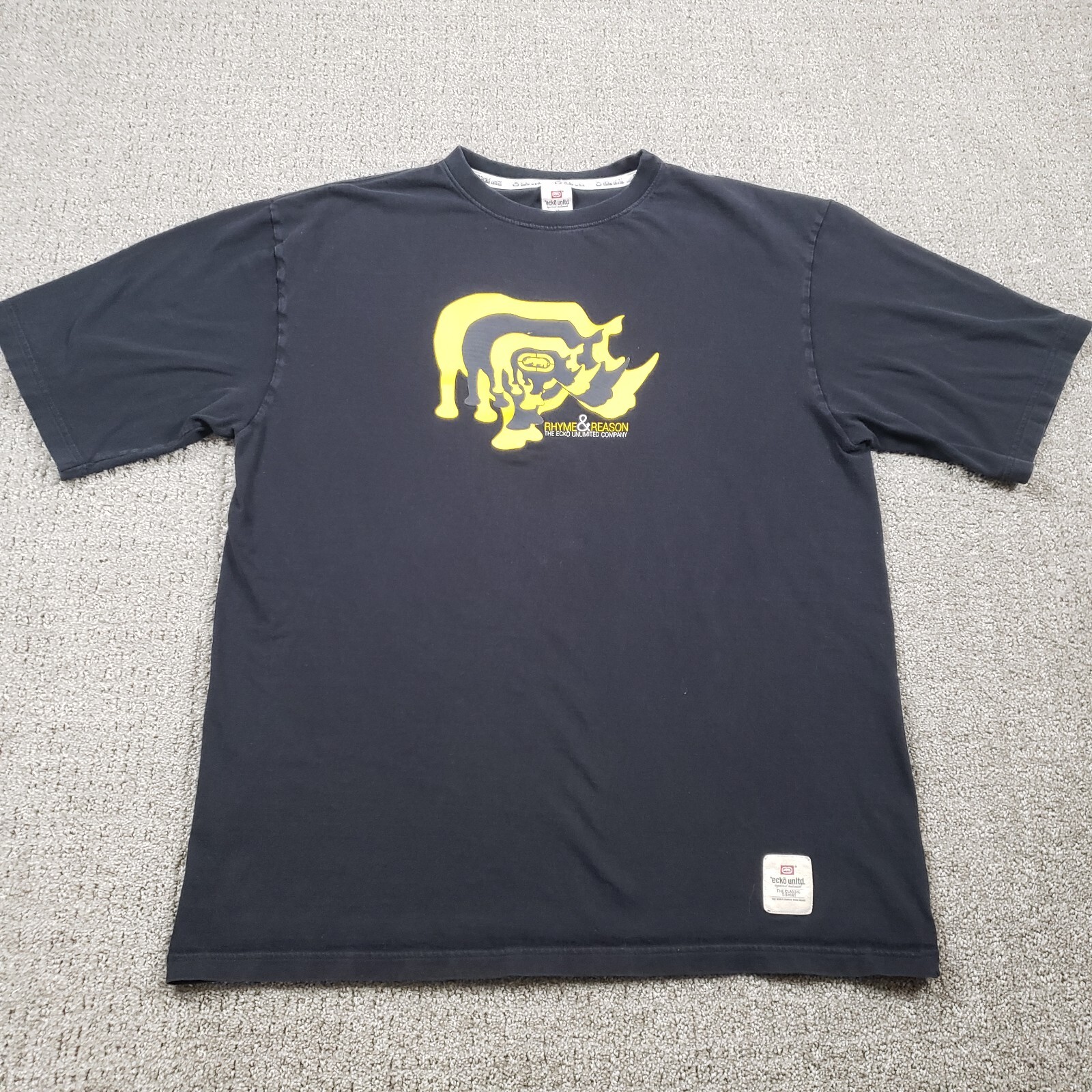 ECKO UNLTD Shirt Mens XL Black Rhino Short Sleeve Rhyme Reason Hip Hop Classoc eBay