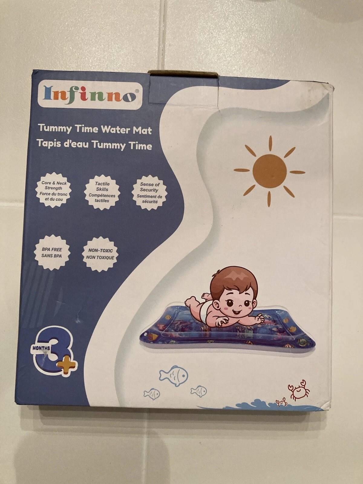 Infinno Premium Inflatable Tummy Time Water Play Mat for Infants & Toddlers, NEW