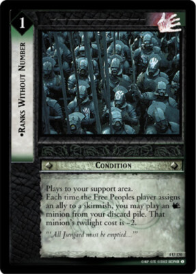 4x  Ranks Without Number - 4U170 Ungraded The Two Towers