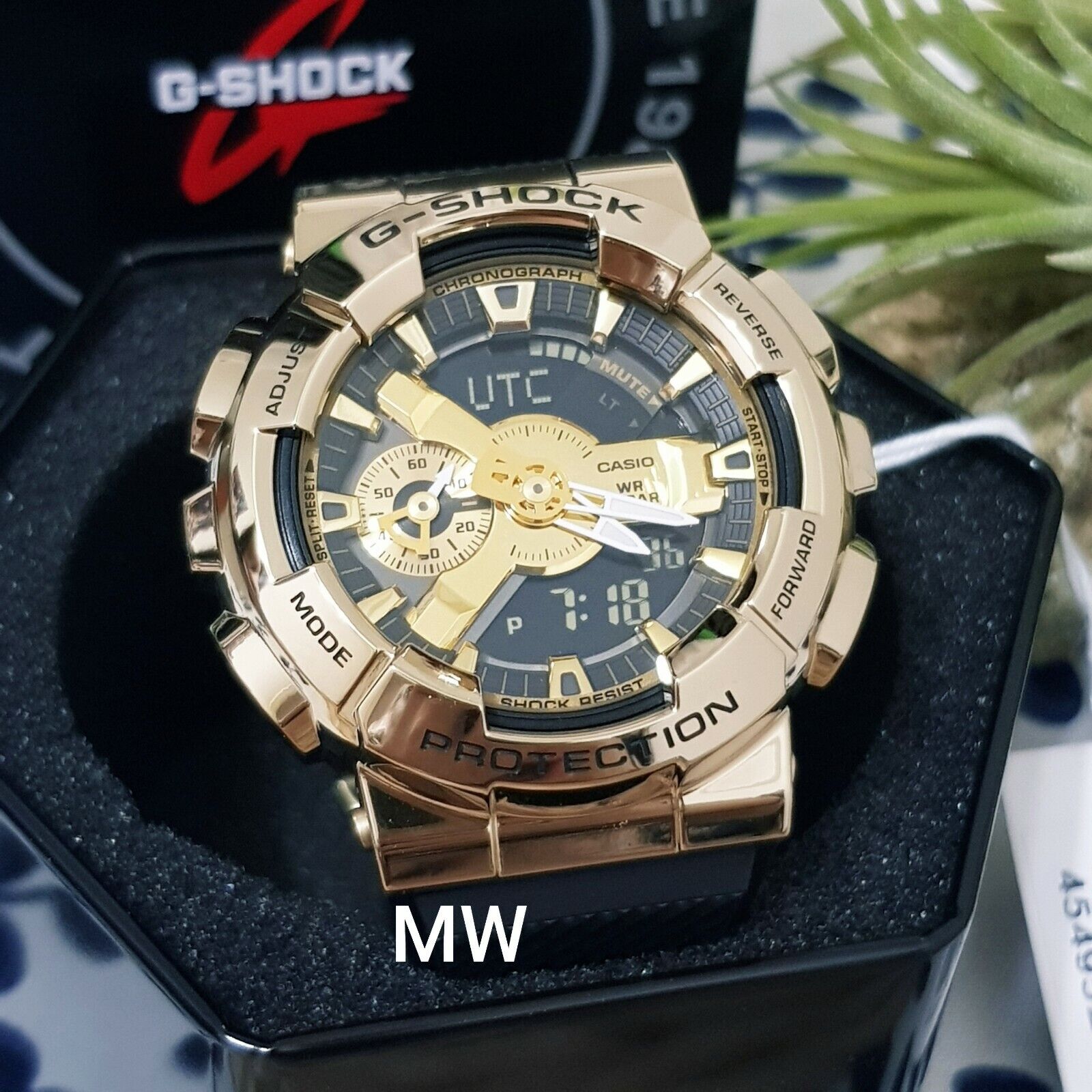 Casio G-Shock gm110 Gm-110g Men's gold stainless steel casing Watch gm-110  new