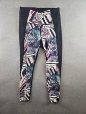 Joy Lab Leggings Womens Size Med Color Block Geo Print Yoga Workout Stretch Rare