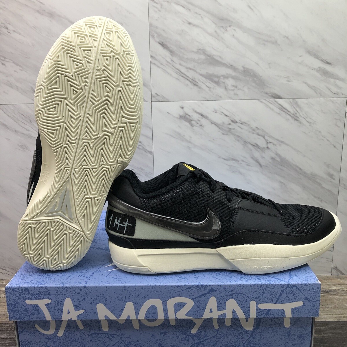 Nike Ja 1 Shoes Mens Size 11.5 Black Mesh Basketball Sneakers DR8785-002 Nike Ja 1 Shoes Mens Size 11.5 Black Low Top Basketball Ja  main image 3