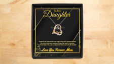  to my daughter, Gold Necklace, from mom, gifts for her, gifts for daughter, gif