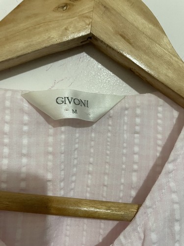 Givoni Size M Women’s Nightie Pink Sleepwear Short Sleeve Button Casual - Picture 5 of 12
