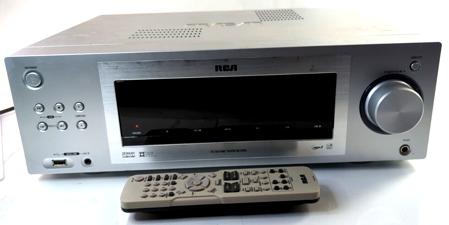 RCA RT2760 Home Theater Audio Receiver Only Tested, Works W/ Remote