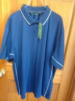 Devon & Jones Golf Shirt Blue With White Trim Sixe Xl Devon & Jones Golf Shirt Blue With White Trim Sixe Xl