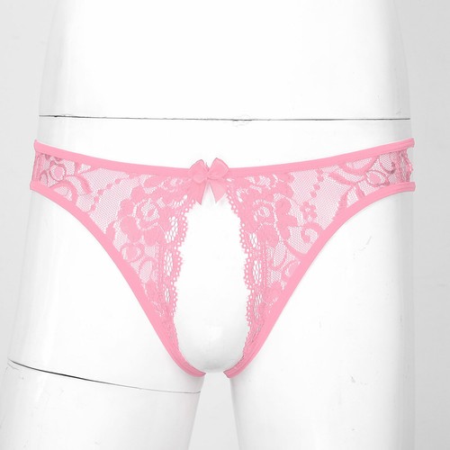 Calzoncillos de encaje sin entrepierna Sissy See Through para hombre - Imagen 38 de 80