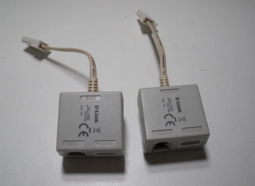 D-Link DSL-35MF Micro Filter x 2 ADSL Phone Modem Router Adapters