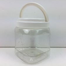 Clear Plastic Square Food Storage Container With Handle Lid