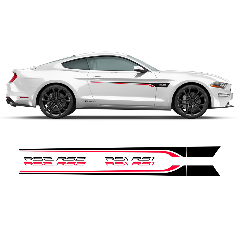 ROUSH Stage1 Stage2 Two colors Door Decals Set for Ford Mustang
